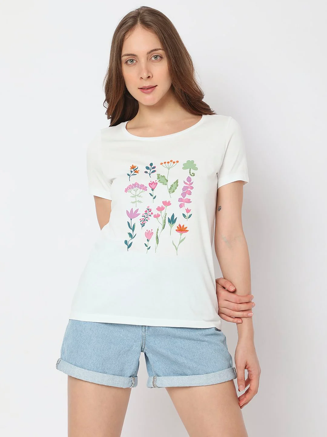 White Graphic Print T-Shirt - Image 2
