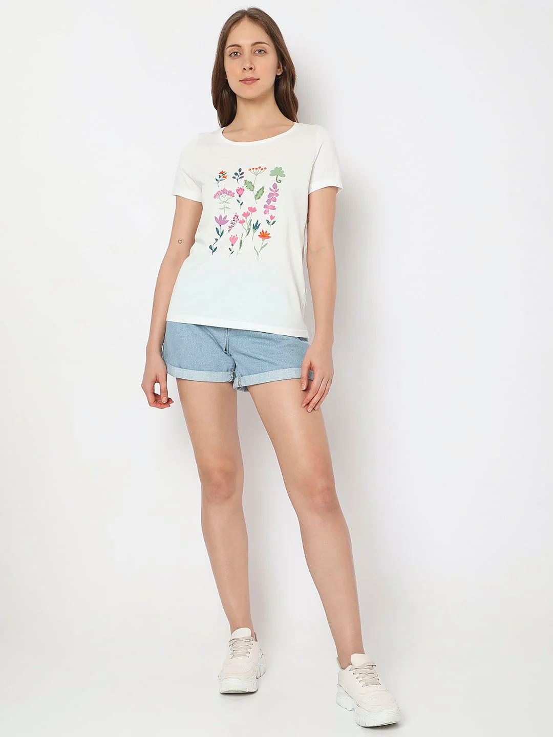 White Graphic Print T-Shirt - Image 5