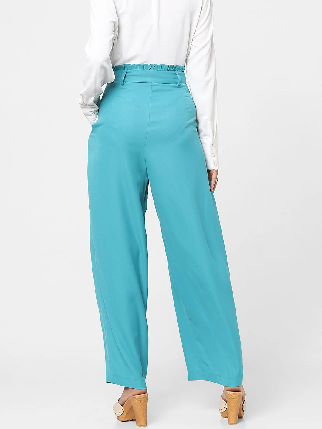 Blue Mid Rise Pants - Image 3