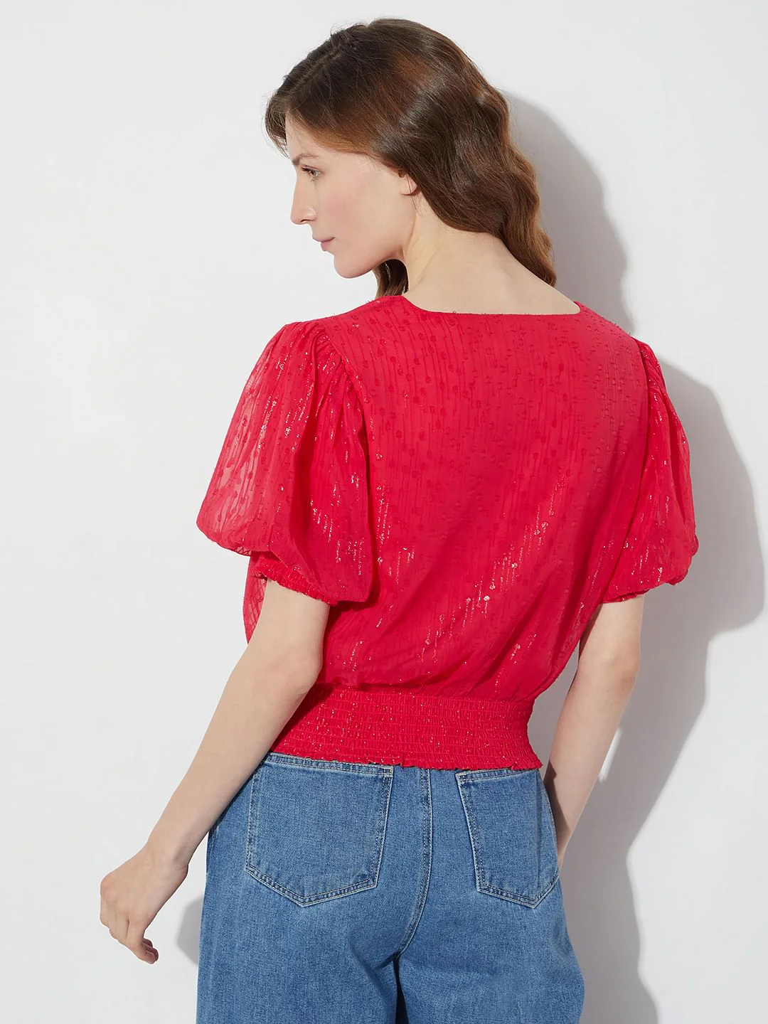 Red Shimmer Short Top - Image 4