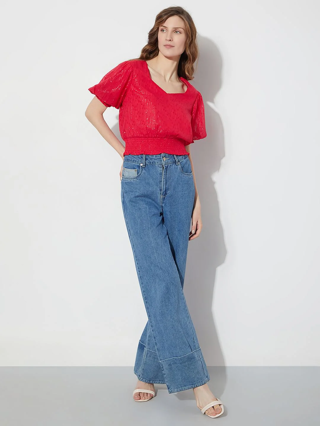Red Shimmer Short Top - Image 5