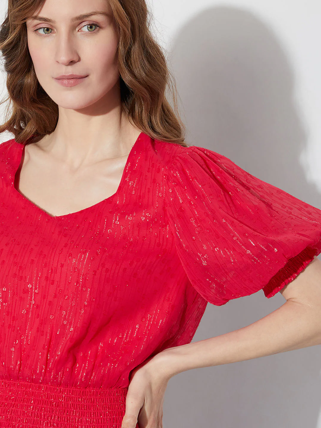 Red Shimmer Short Top - Image 6