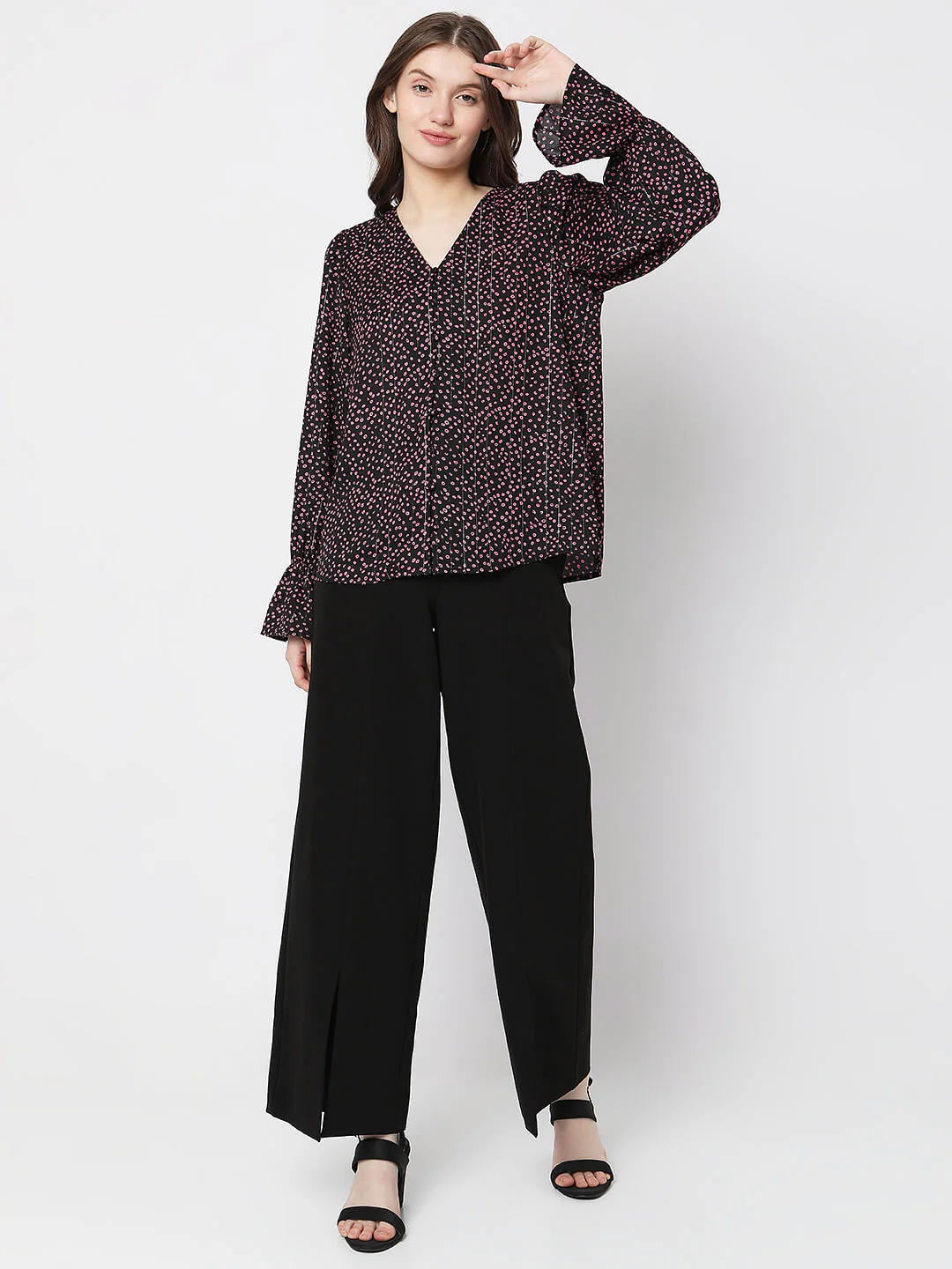 Black Printed Top - Image 5