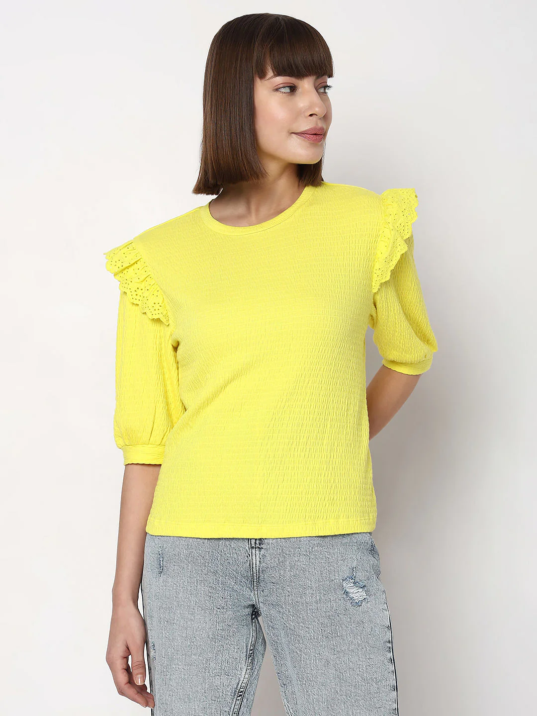 Yellow Textured Top - Image 2