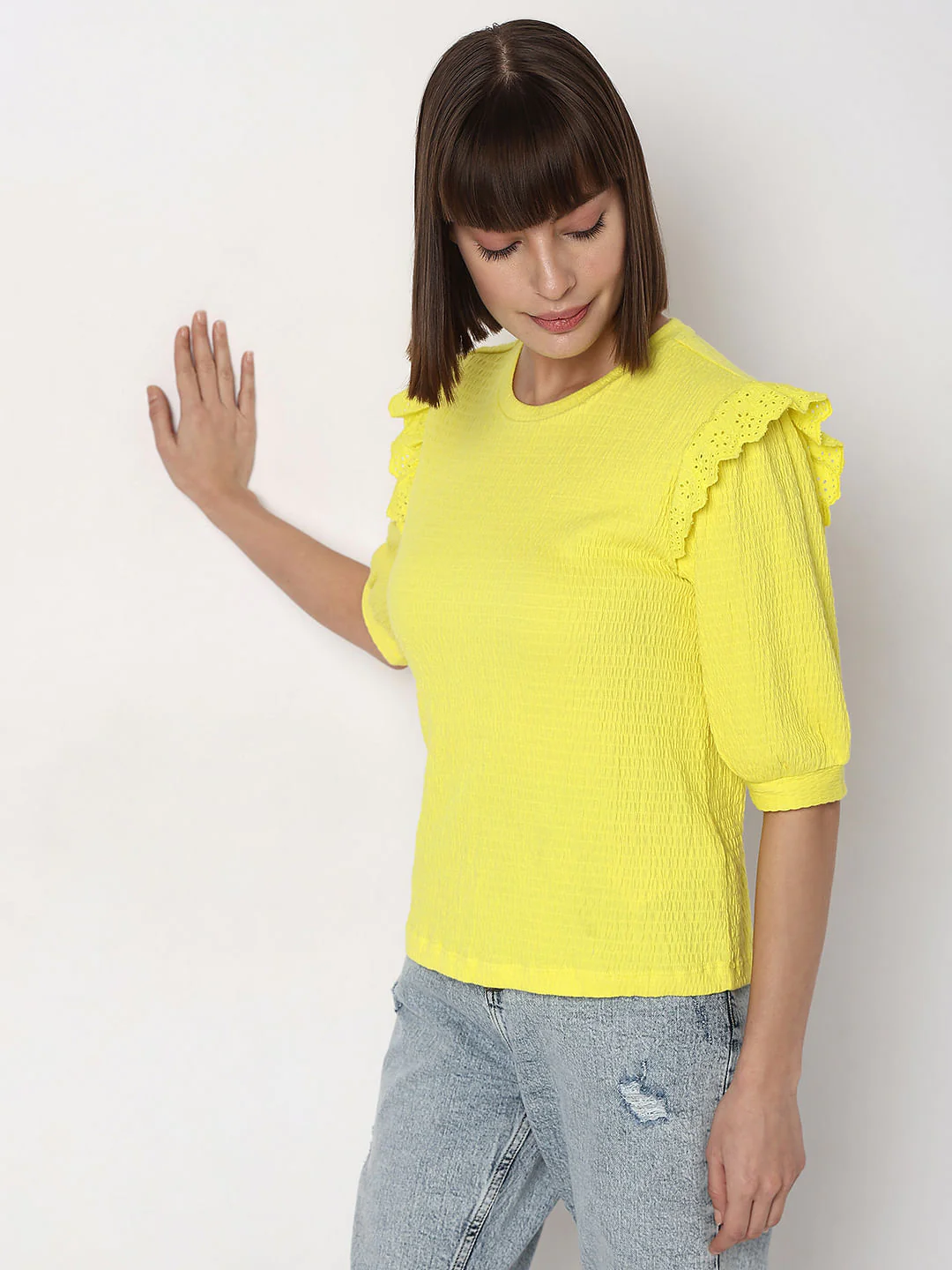 Yellow Textured Top - Image 3