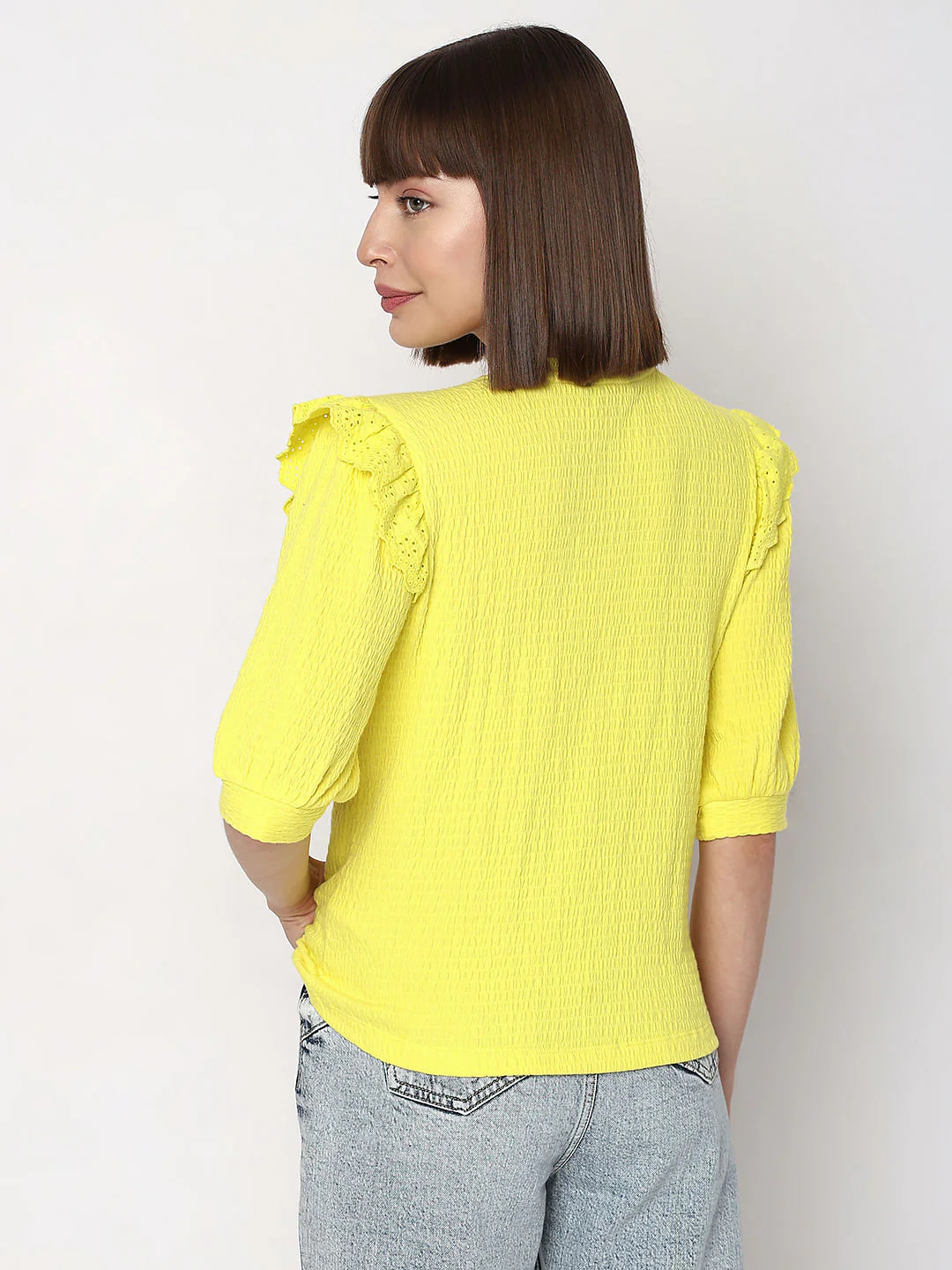 Yellow Textured Top - Image 4