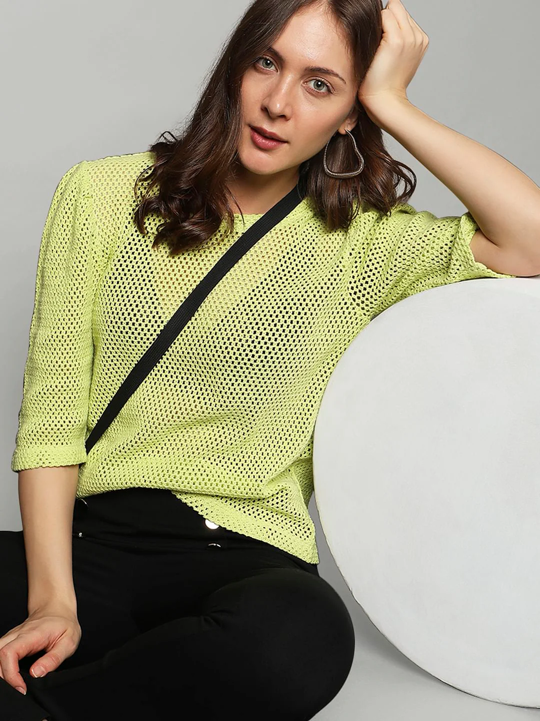 Lemon Yellow Knitted Top