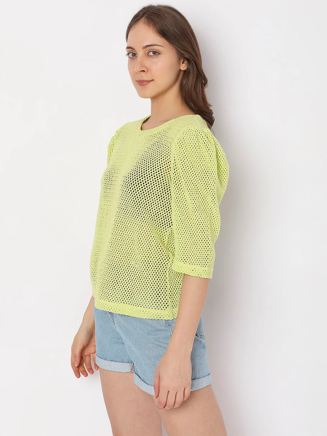 Lemon Yellow Knitted Top - Image 3