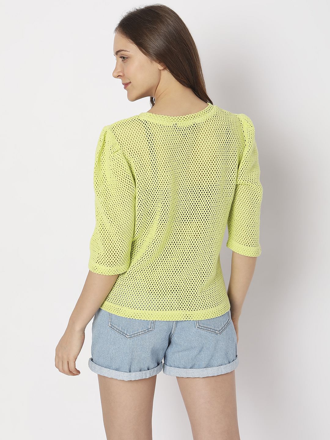 Lemon Yellow Knitted Top - Image 4