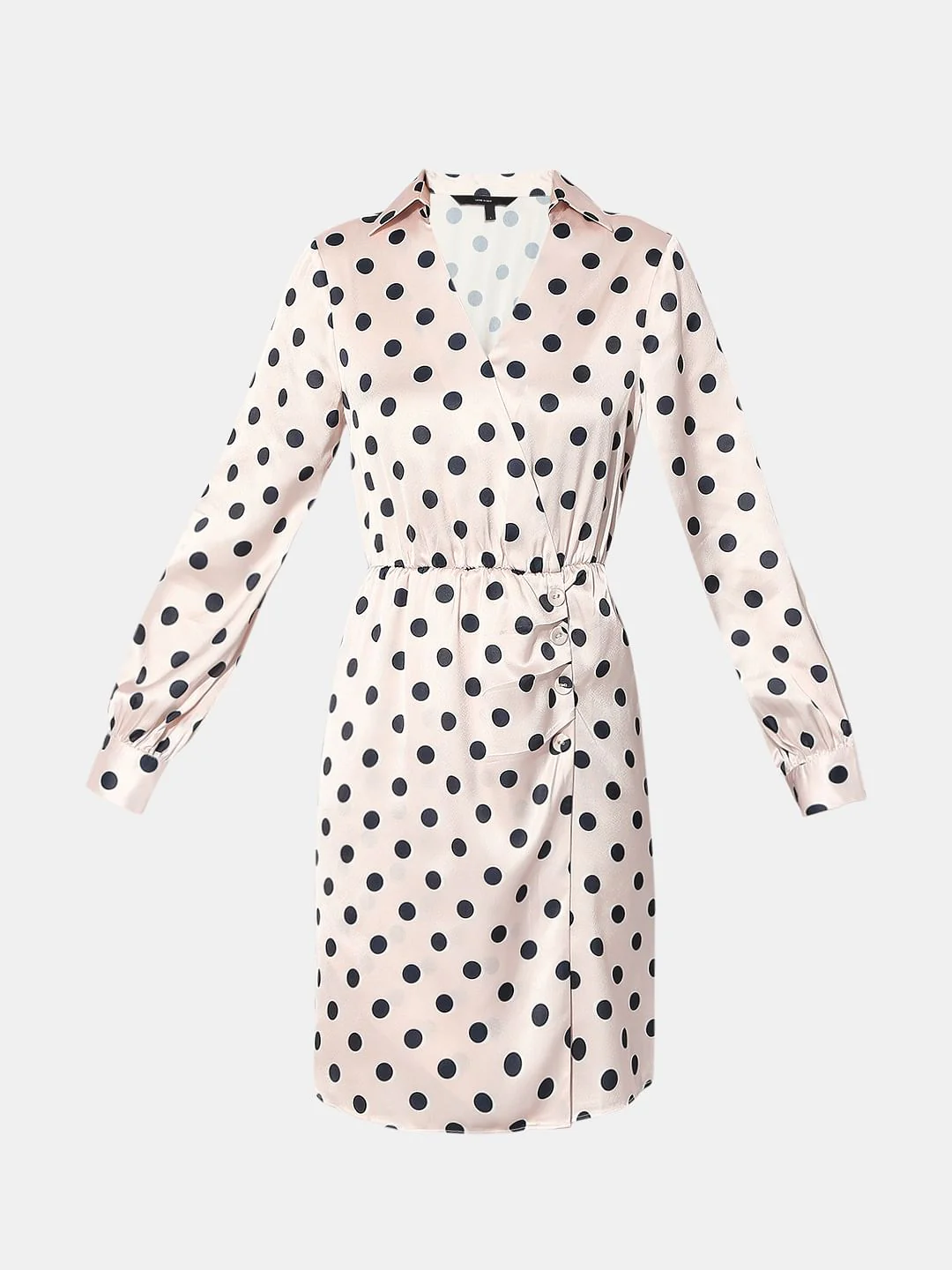 Pink Polka Dot Shirt Dress - Image 6