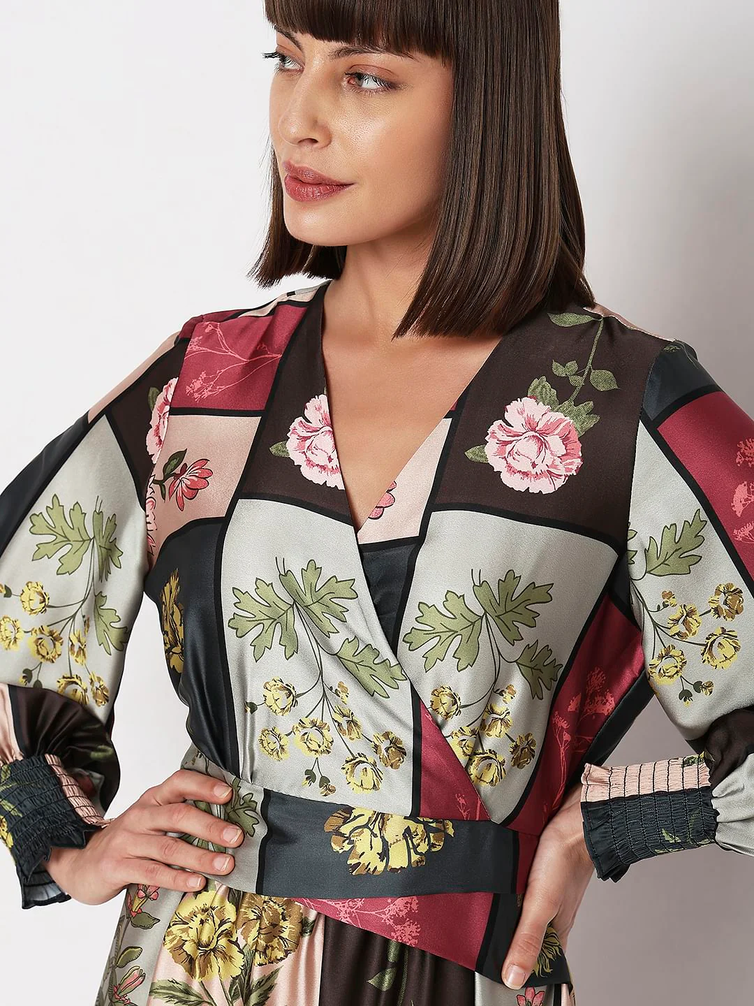Green Floral Print Midi Dress - Image 5