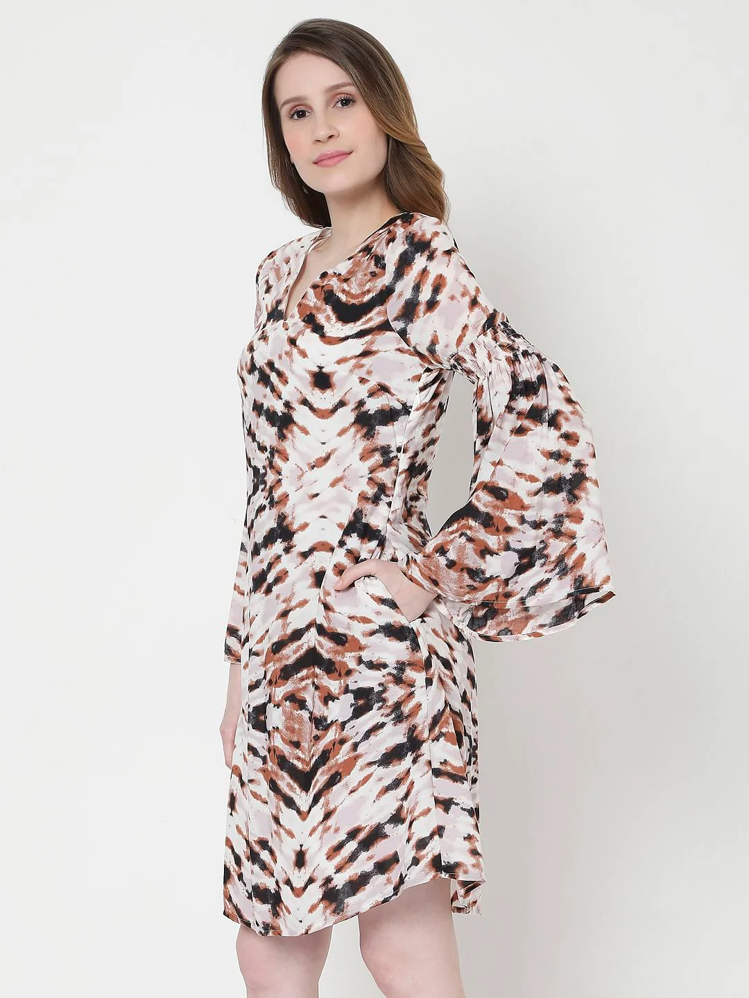 Light Pink Tie Dye Shift Dress - Image 3