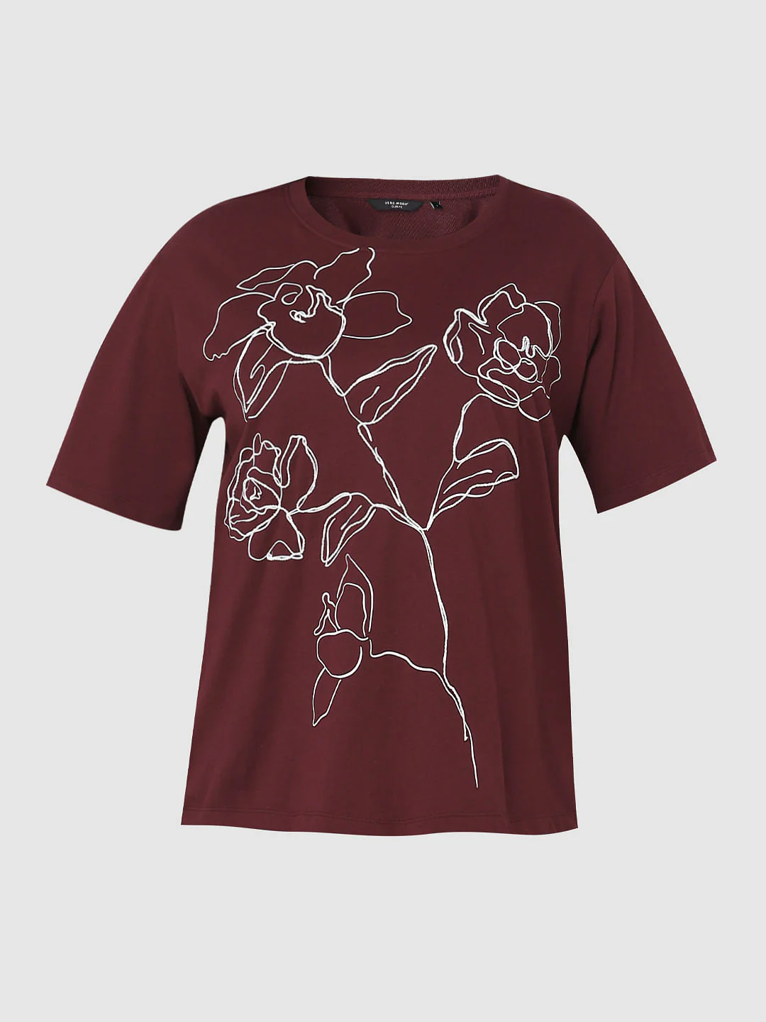 Curve Maroon Printed T-Shirt - Image 7