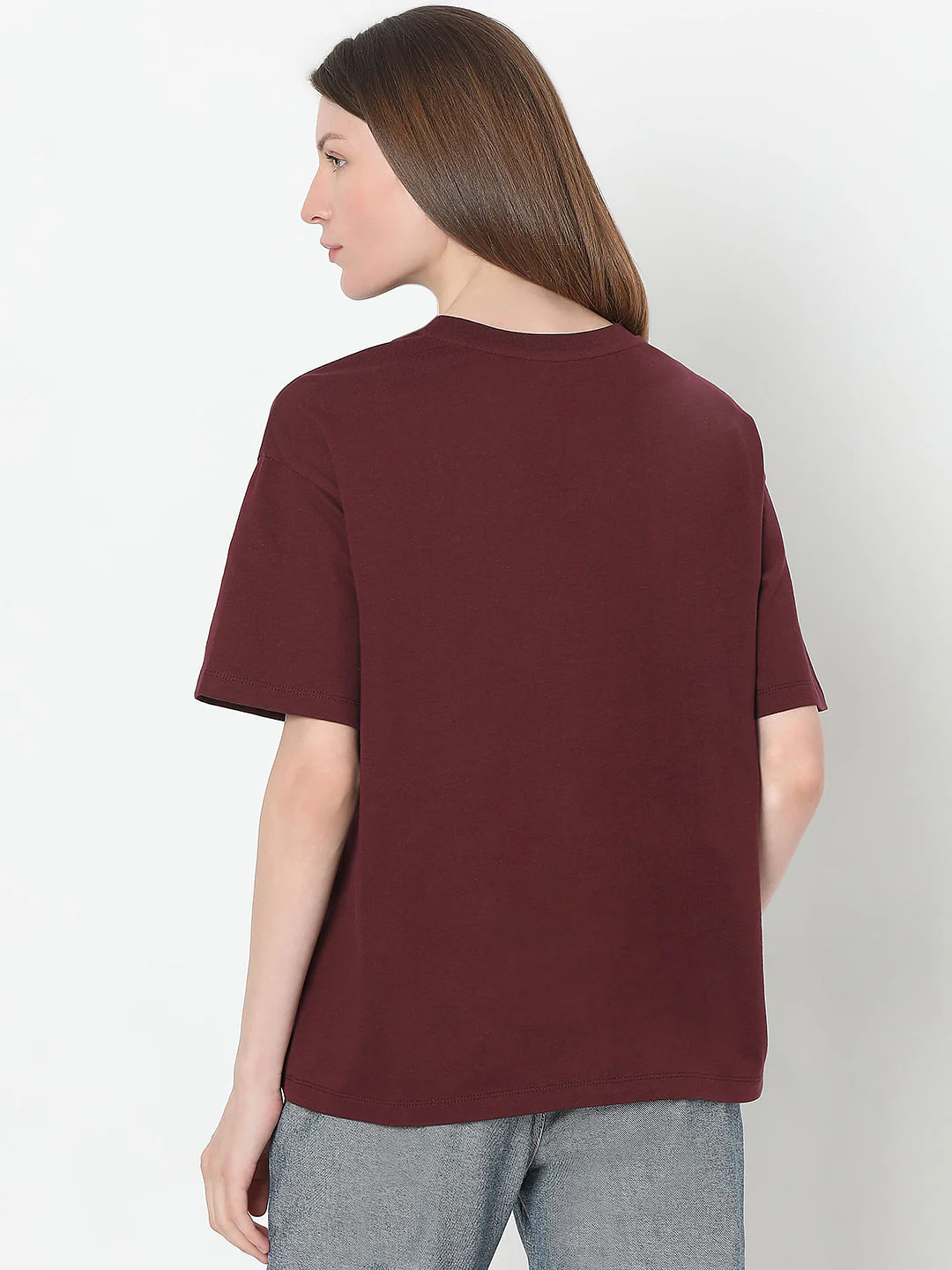 Maroon Graphic Print T-Shirt - Image 4