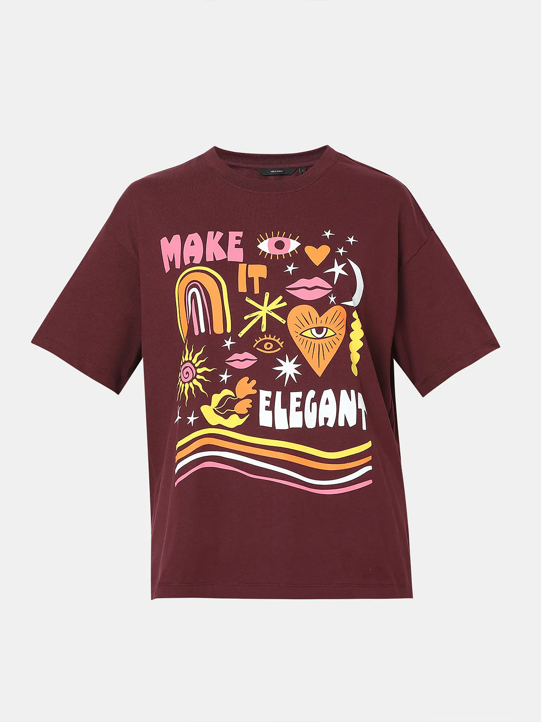 Maroon Graphic Print T-Shirt - Image 7