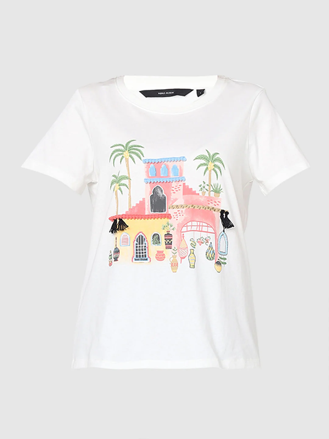 White Graphic Print T-Shirt - Image 7