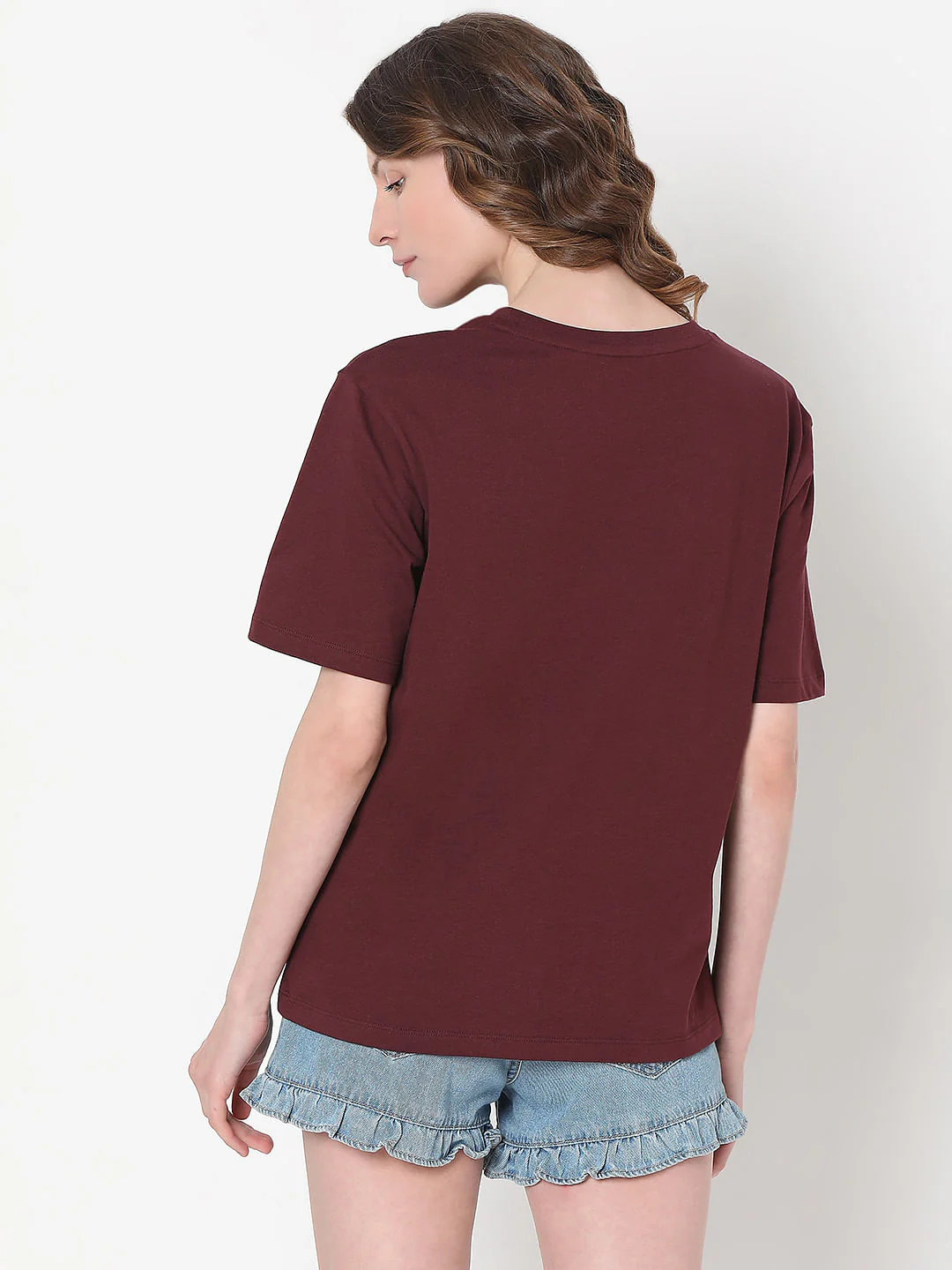 Maroon Graphic Print T-Shirt - Image 4