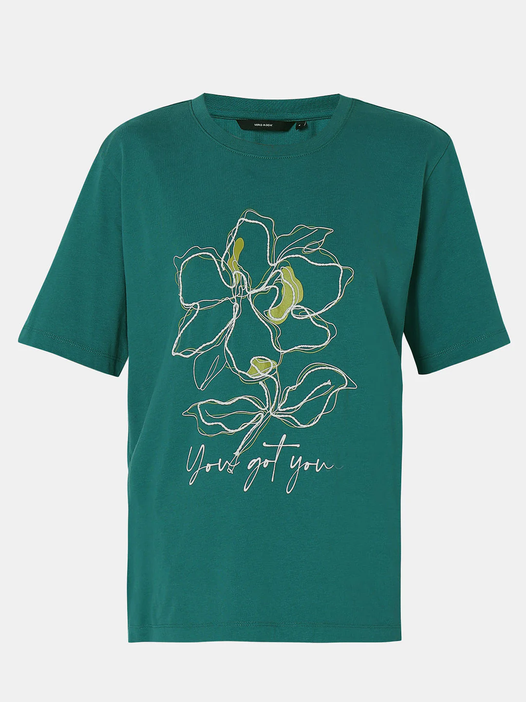 Green Floral Print T-Shirt - Image 7
