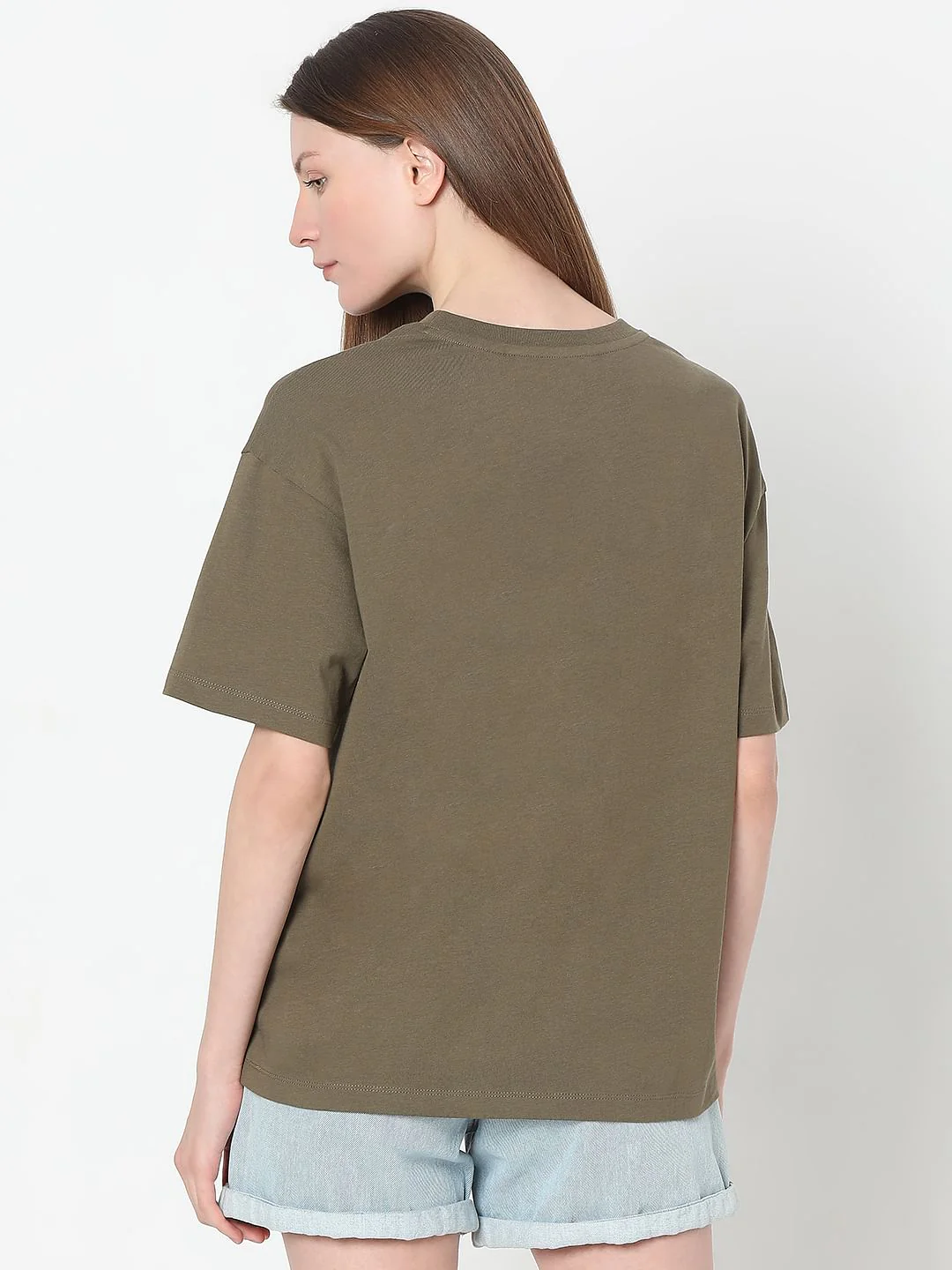Olive Graphic Print T-Shirt - Image 4