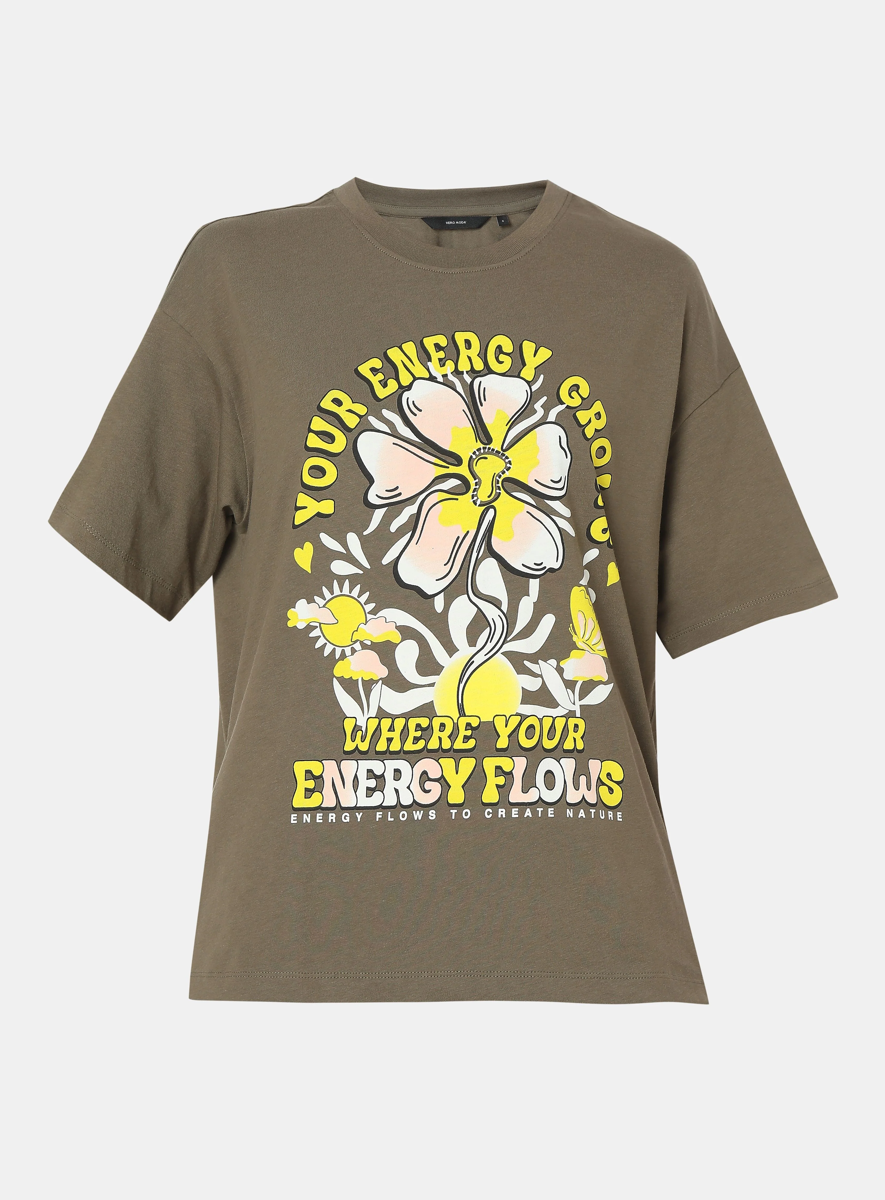 Olive Graphic Print T-Shirt - Image 7