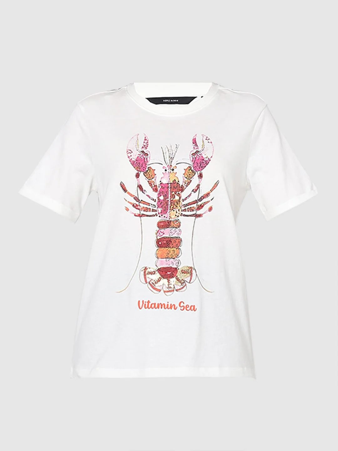 White Lobster Print T-Shirt - Image 7
