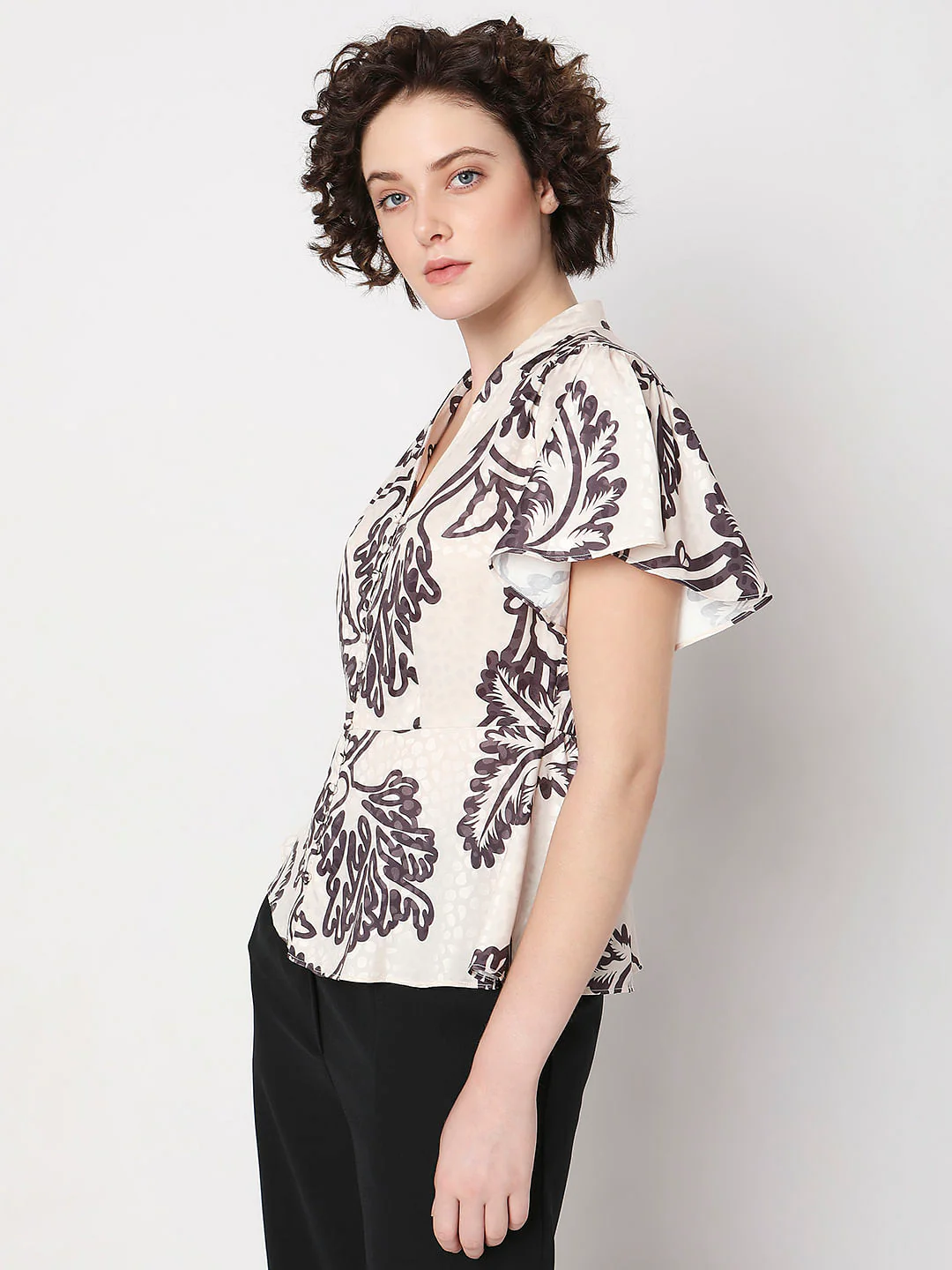 Off-White Abstract Print Co-Ord Set Top - Image 3