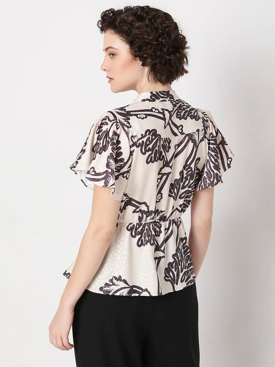 Off-White Abstract Print Co-Ord Set Top - Image 4