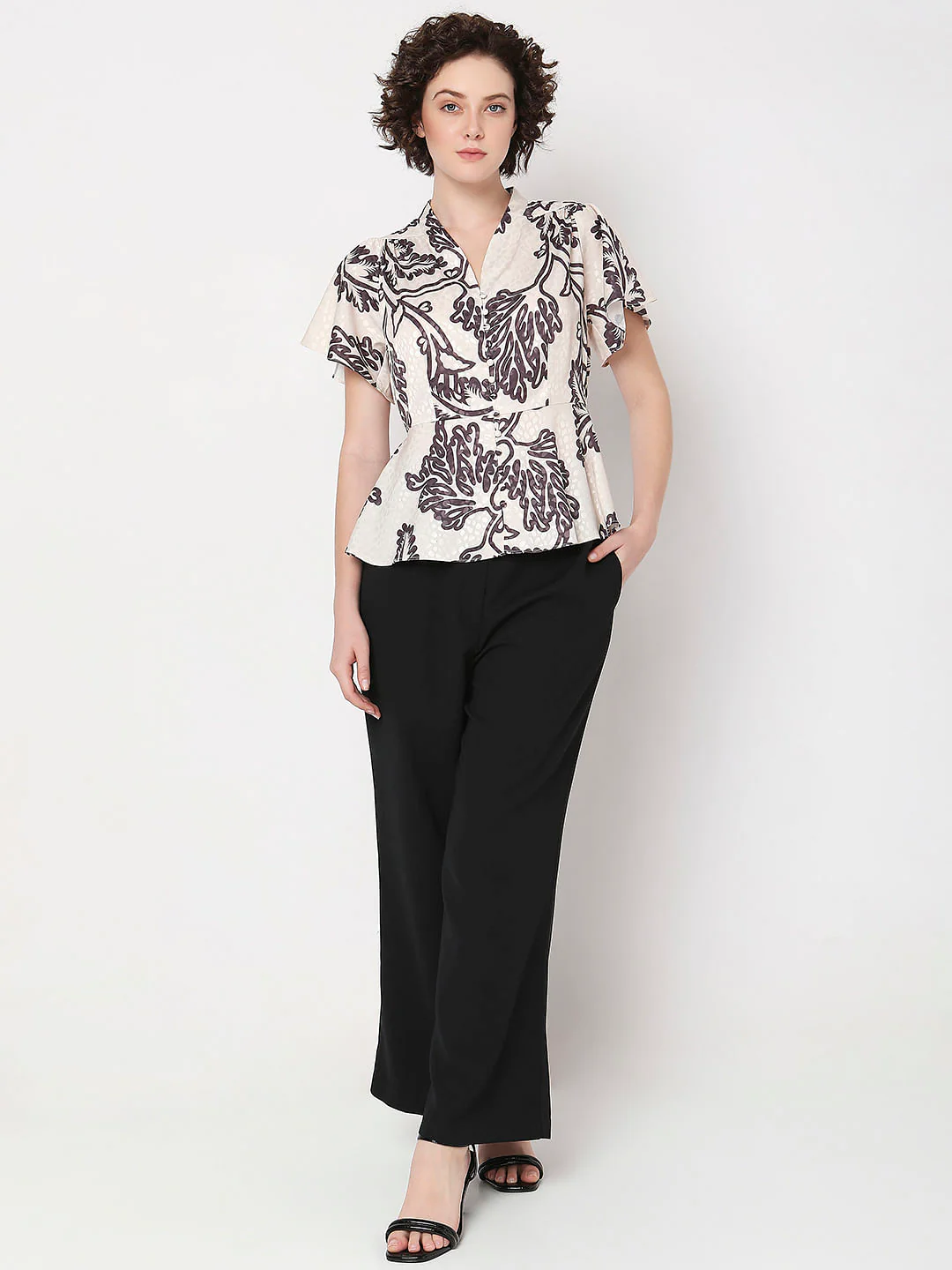 Off-White Abstract Print Co-Ord Set Top - Image 5