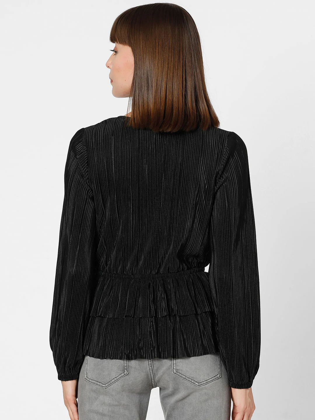 Black Front Wrap Co-Ord Set Top - Image 4