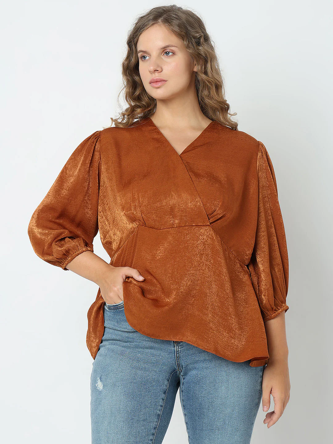 Curve Copper Brown Shimmer Top - Image 2