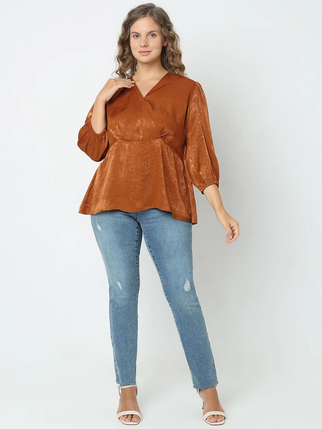 Curve Copper Brown Shimmer Top - Image 5