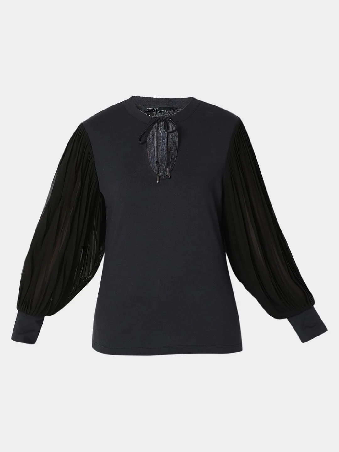 Black Puff Sleeves Top - Image 7