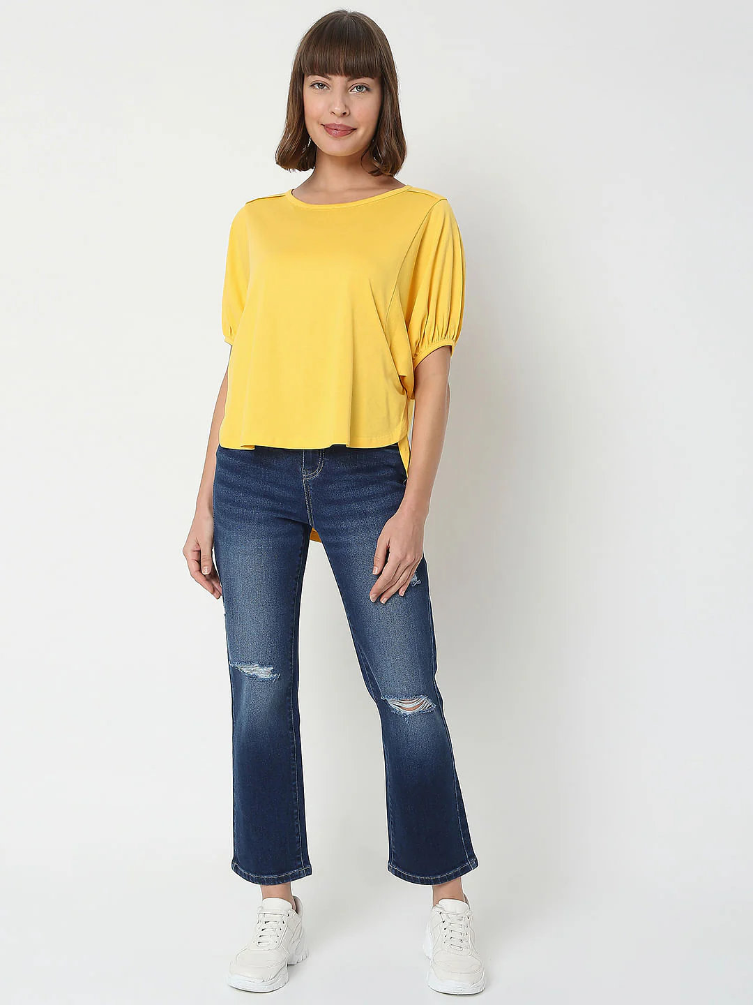Yellow Puff Sleeves Top - Image 5