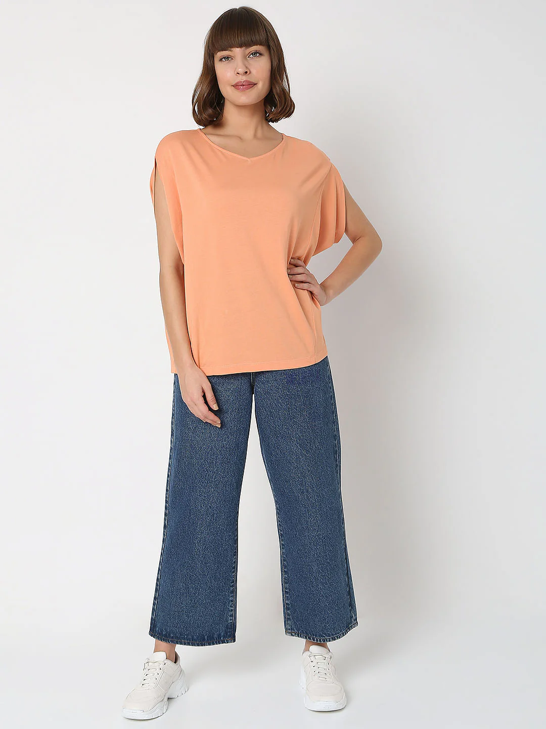 Peach V-Neck Top - Image 5