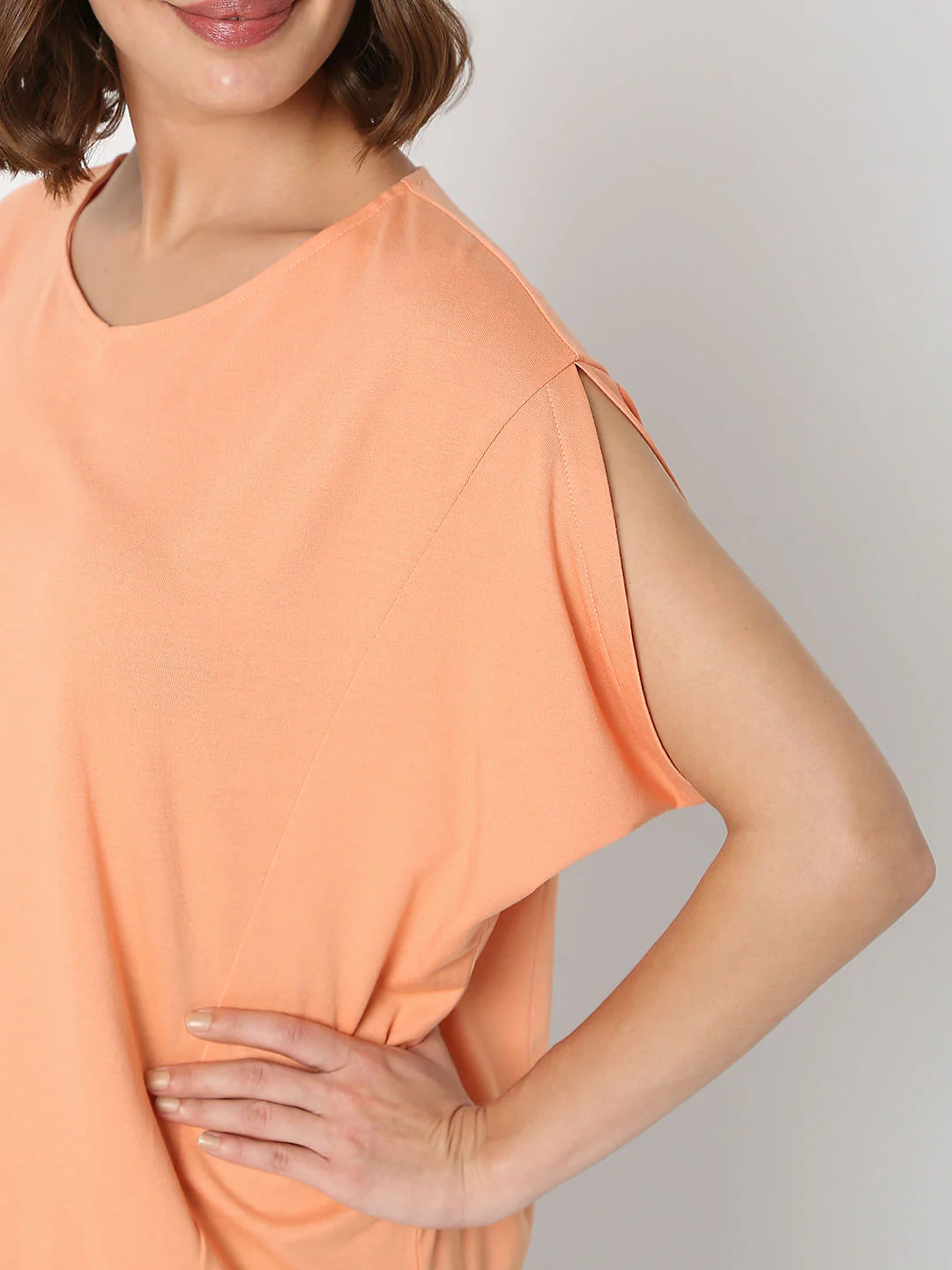 Peach V-Neck Top - Image 6