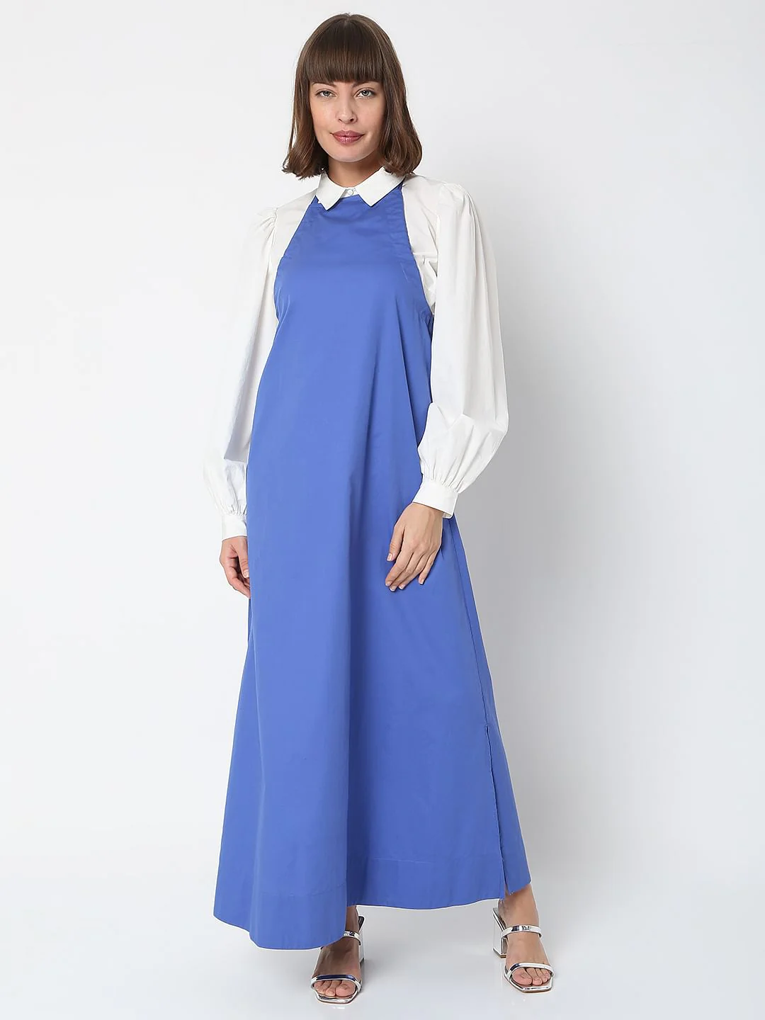 Blue Halter Neck Maxi Dress - Image 2