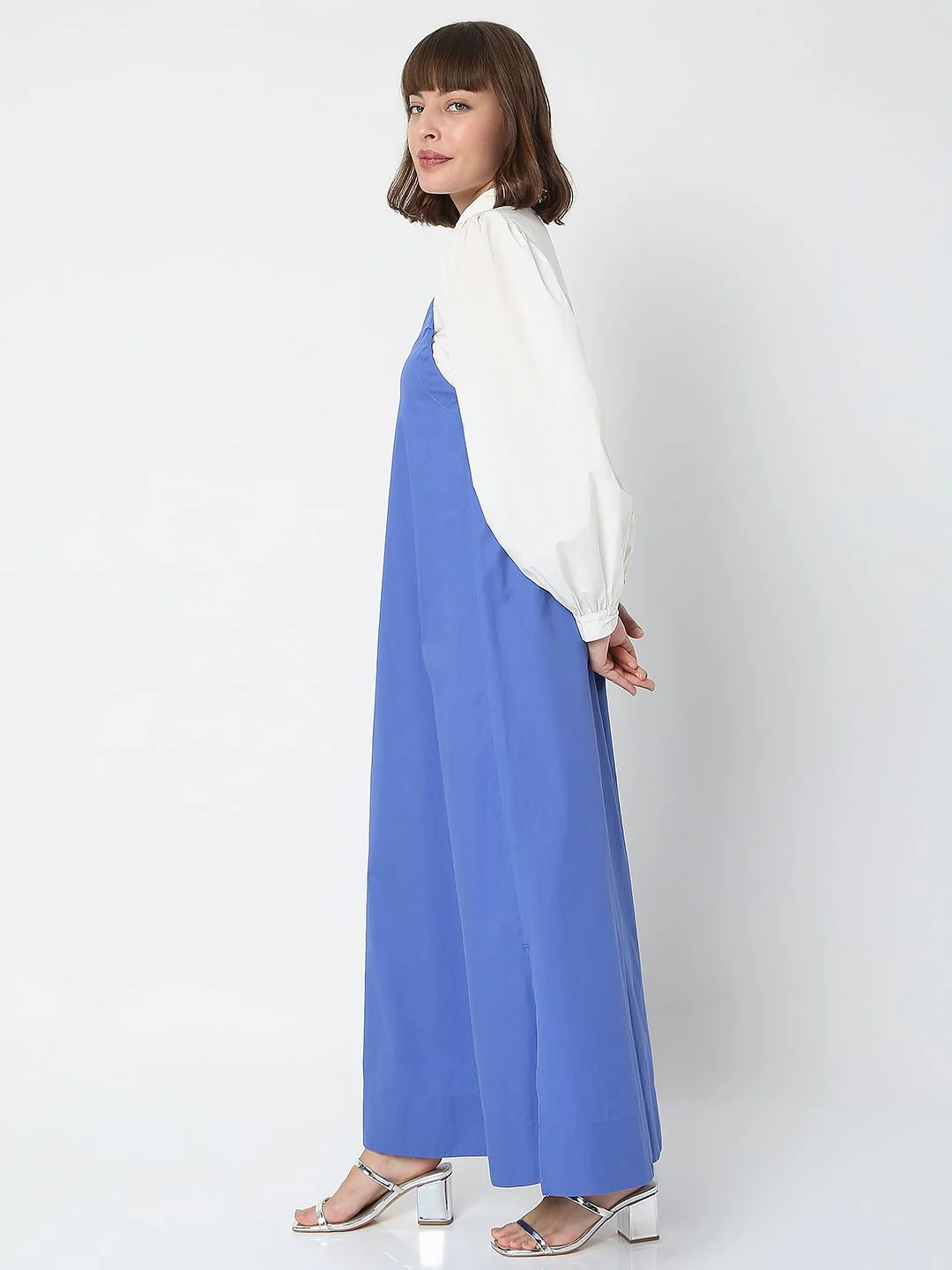 Blue Halter Neck Maxi Dress - Image 3