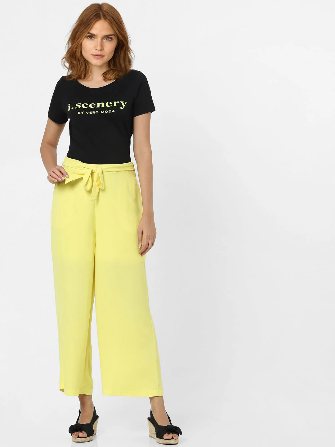 Light Yellow Tie Up Pants - Image 5