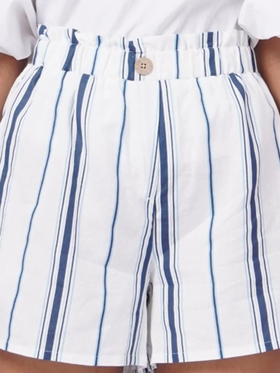 White Striped Shorts - Image 5