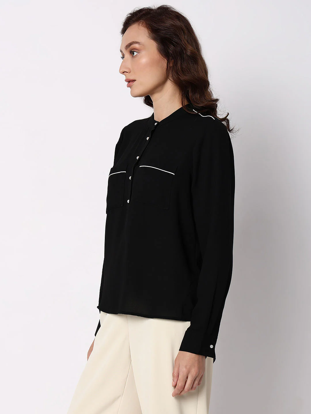 Black Contrast Tipping Top - Image 3