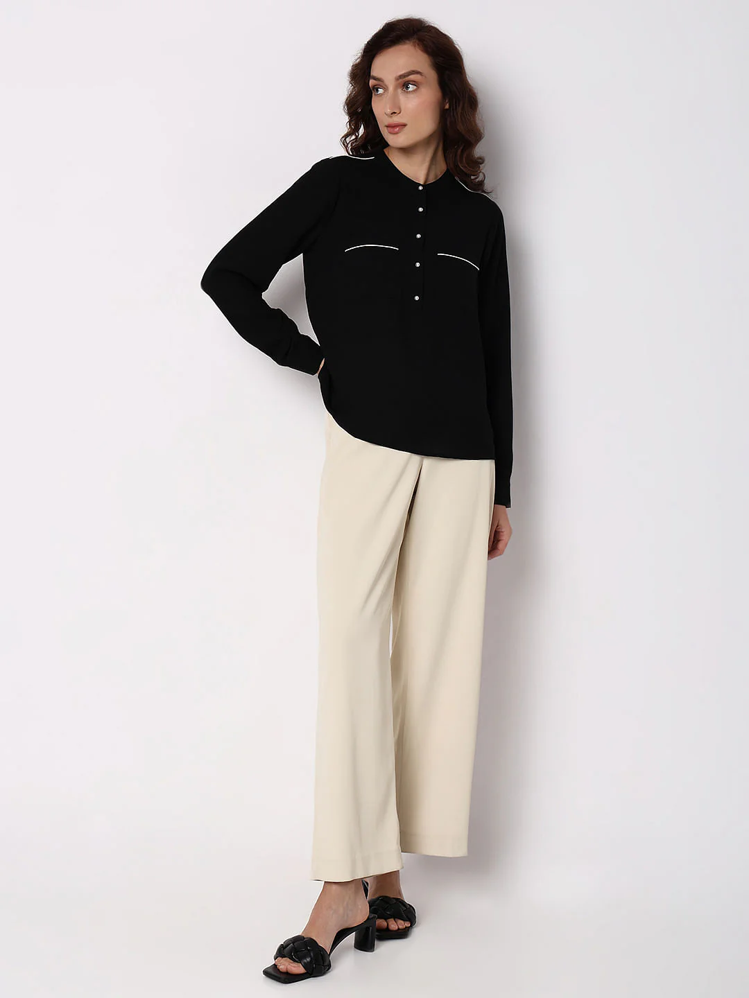 Black Contrast Tipping Top - Image 5
