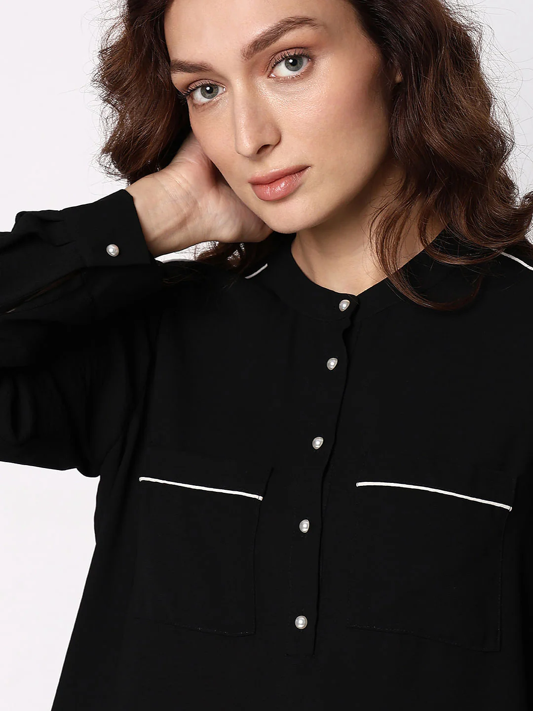 Black Contrast Tipping Top - Image 6