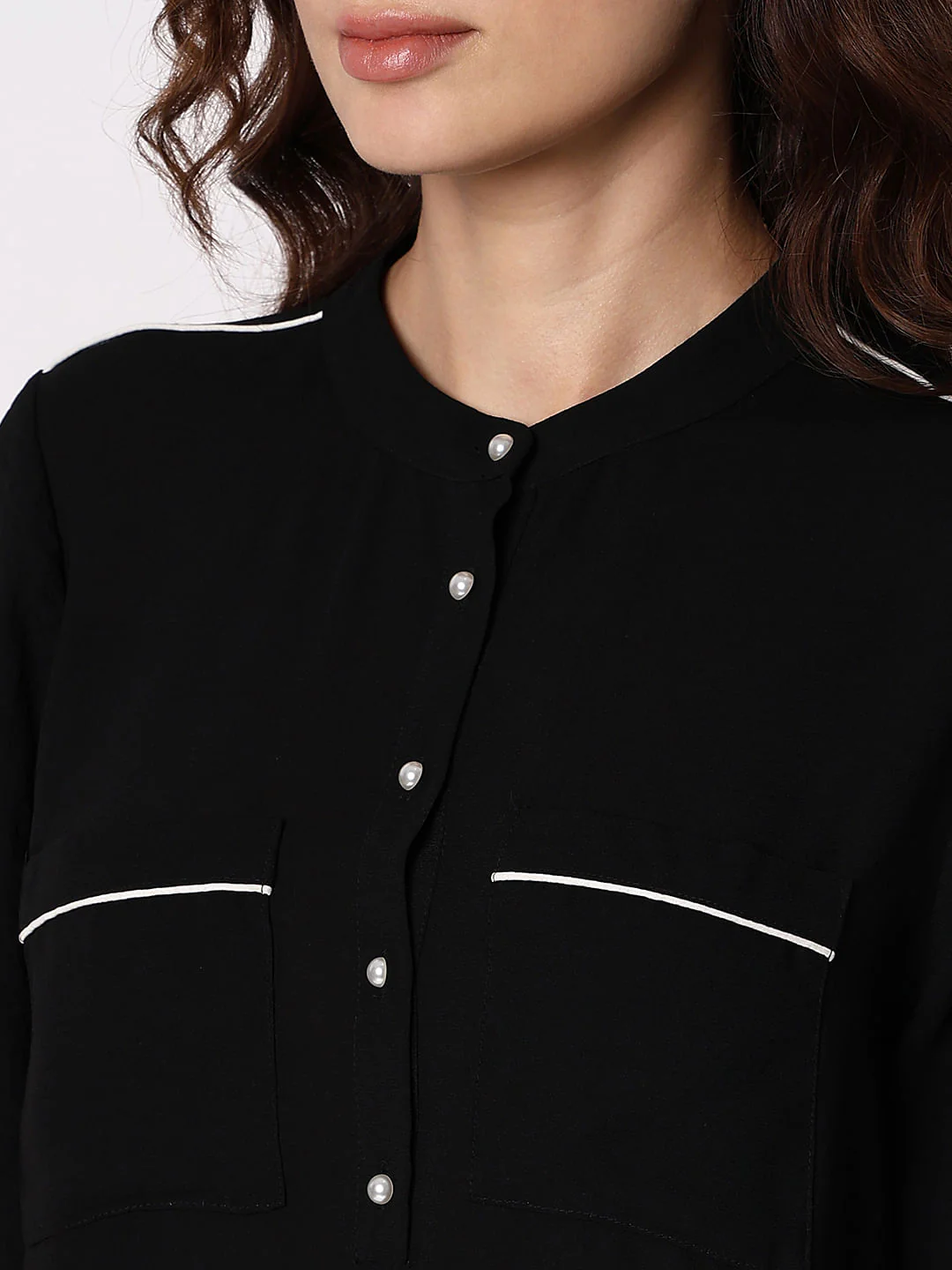 Black Contrast Tipping Top - Image 8