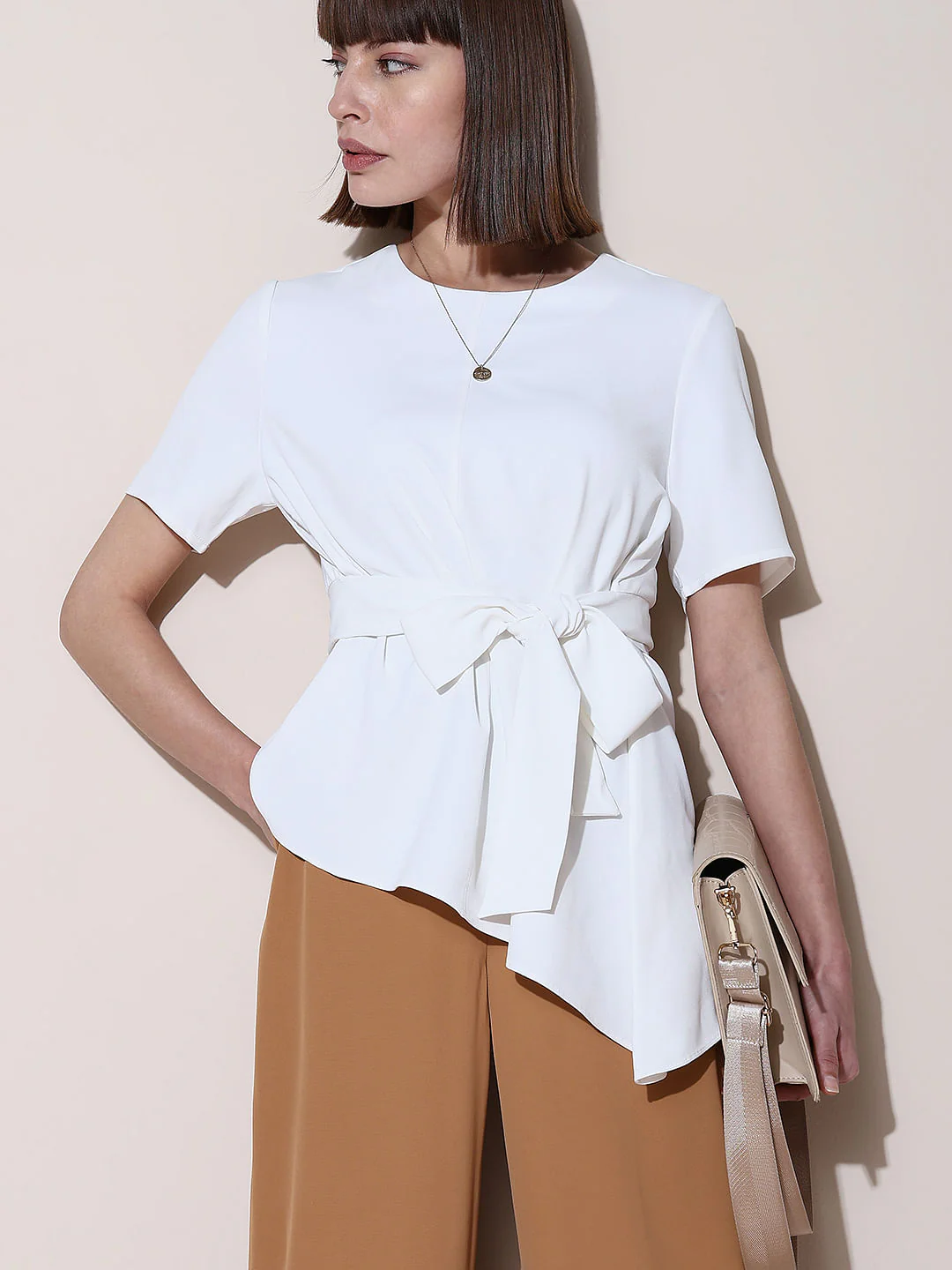 White Asymmetrical Top