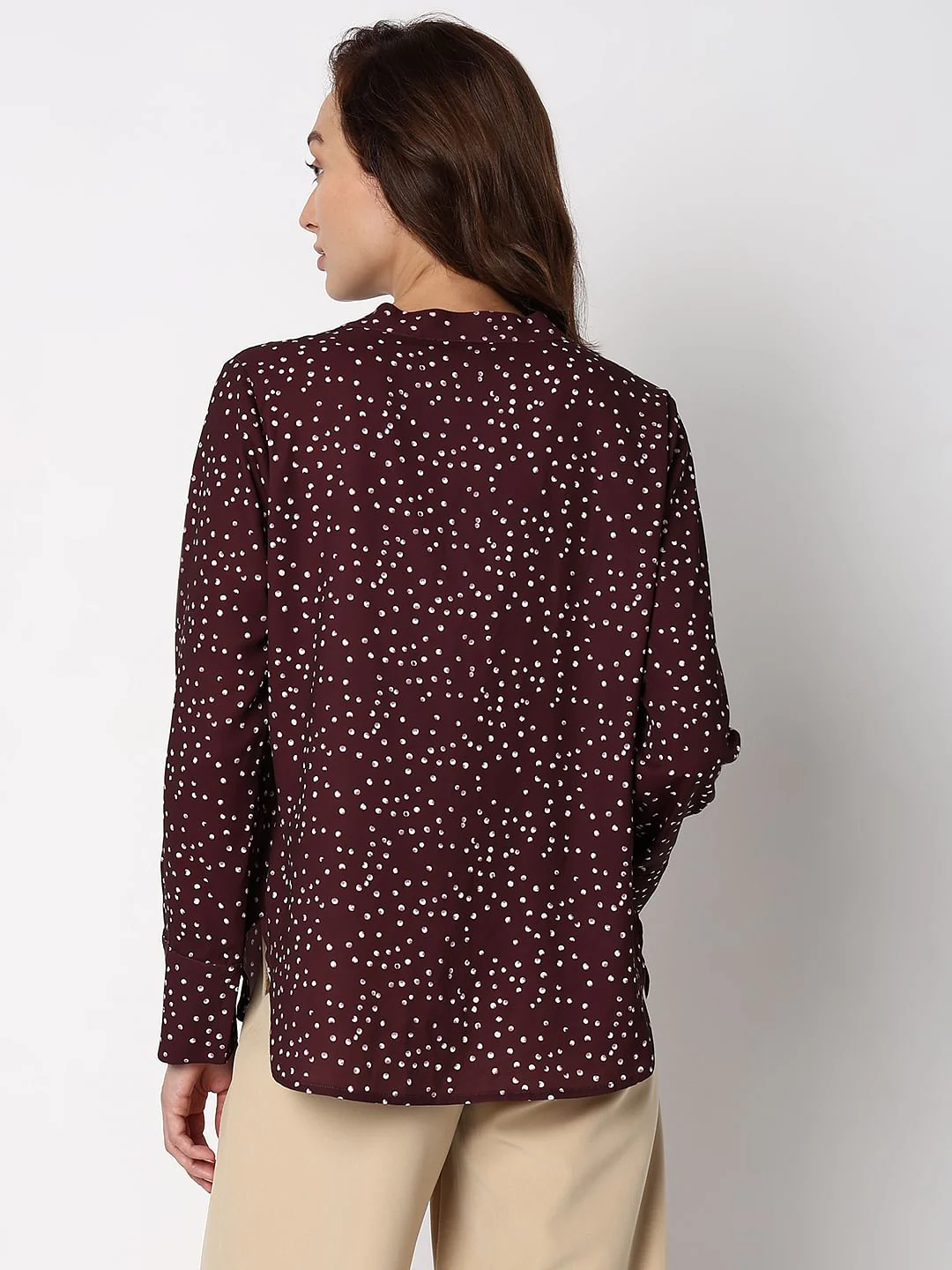 Maroon Polka Dot Top - Image 4