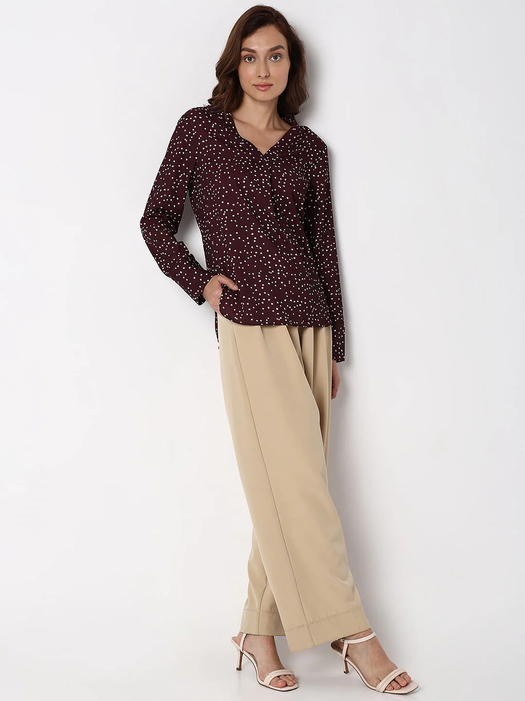 Maroon Polka Dot Top - Image 5
