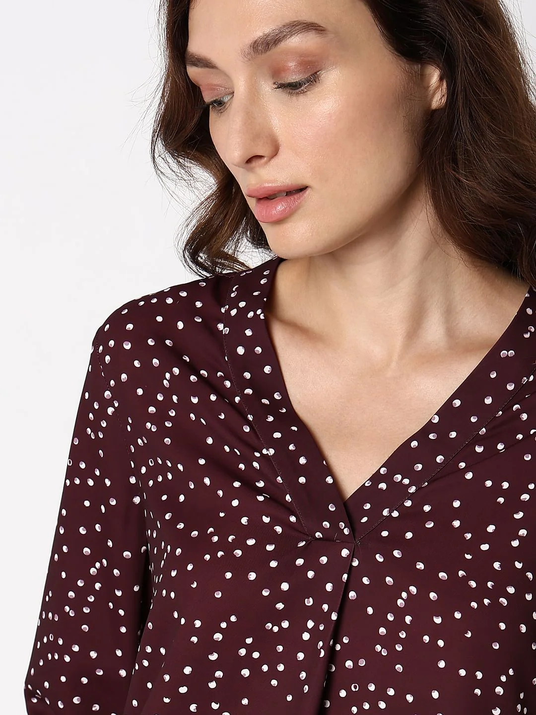 Maroon Polka Dot Top - Image 6