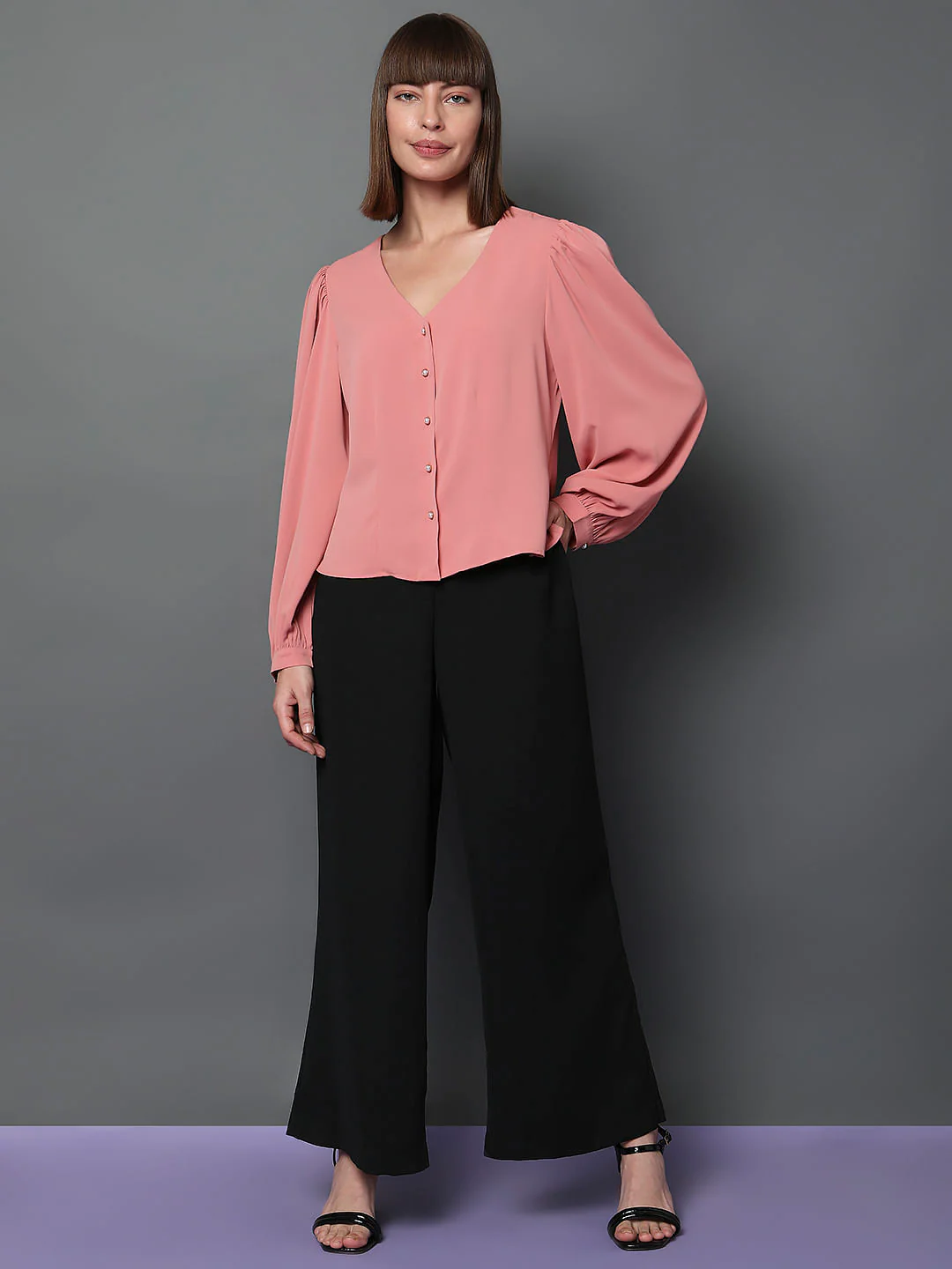 Pink V-Neck Top - Image 5