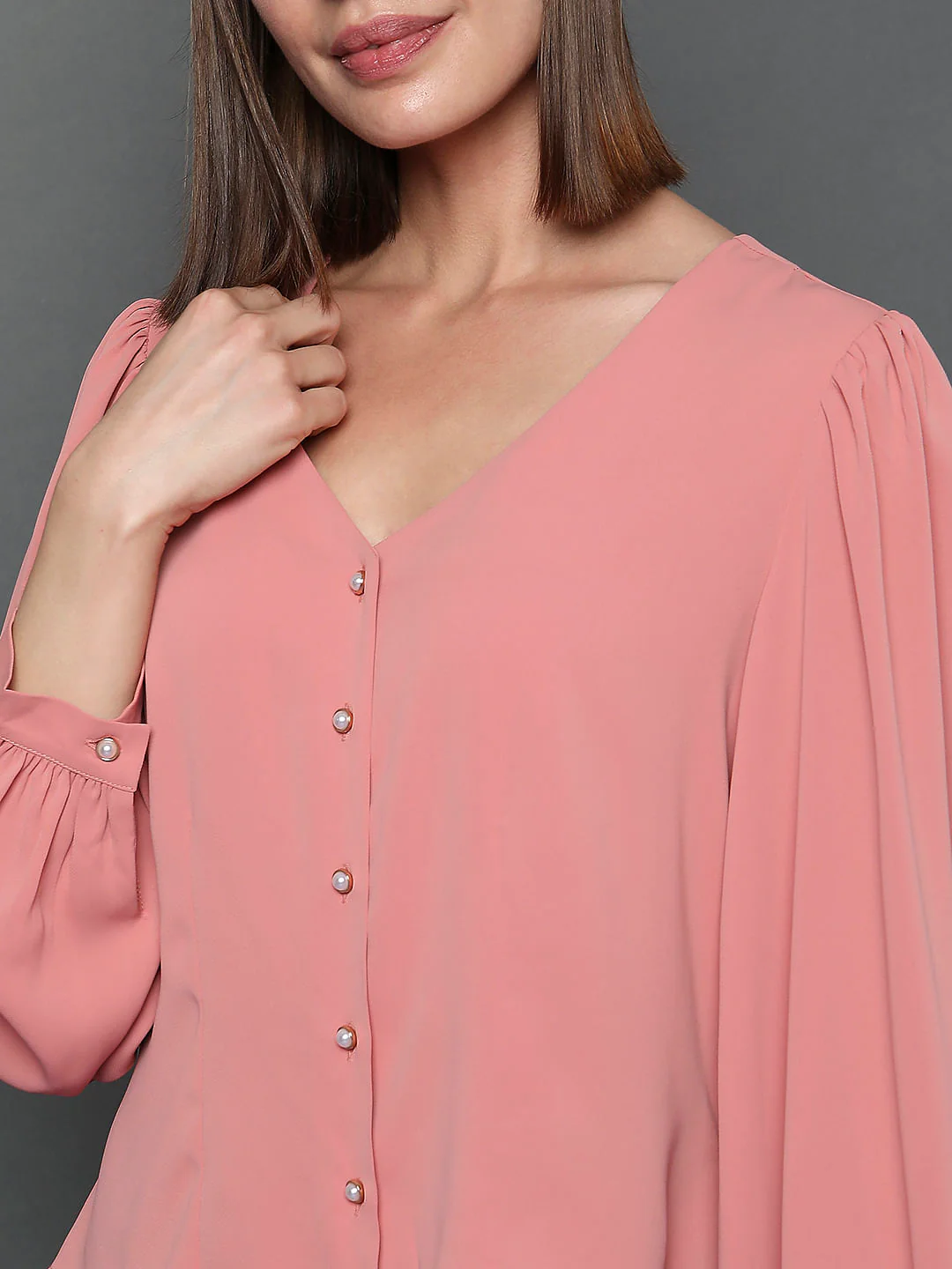 Pink V-Neck Top - Image 6
