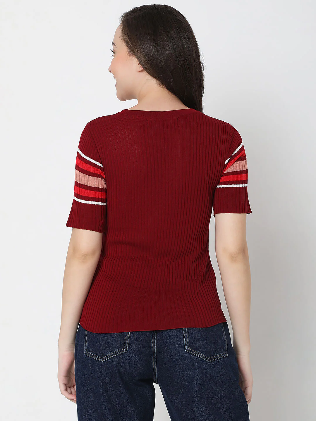 Red Ribbed Top - Image 4